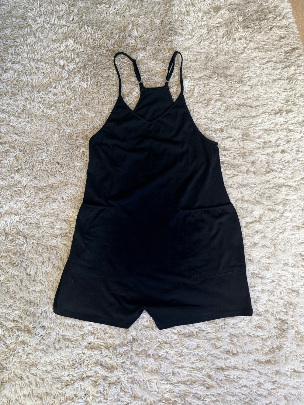 Black Athletic Romper Onesie Size S